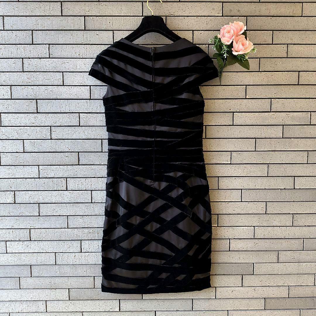 ❤【タダシショウジ】✨美品　フォーマルワンピース　別珍　ブラック/黒　4