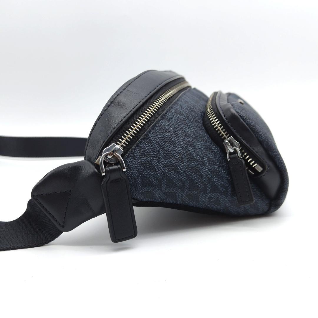 美品✨ マイケルコース ボディバッグ シグネチャー ネイビー ウエストポーチ