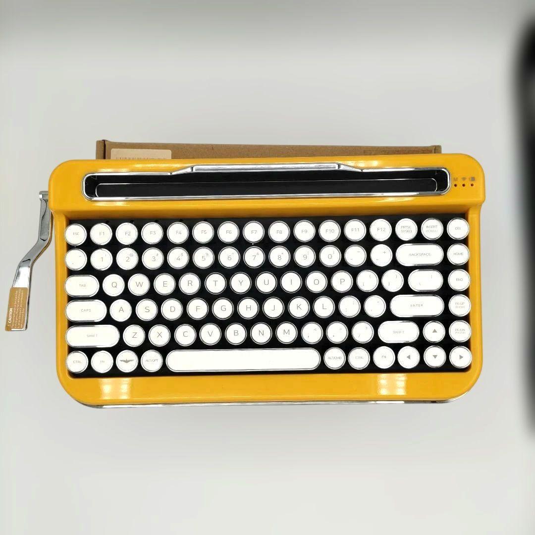 [美品] タイプライター風ワイヤレスキーボード「PENNA」マスタードイエロー