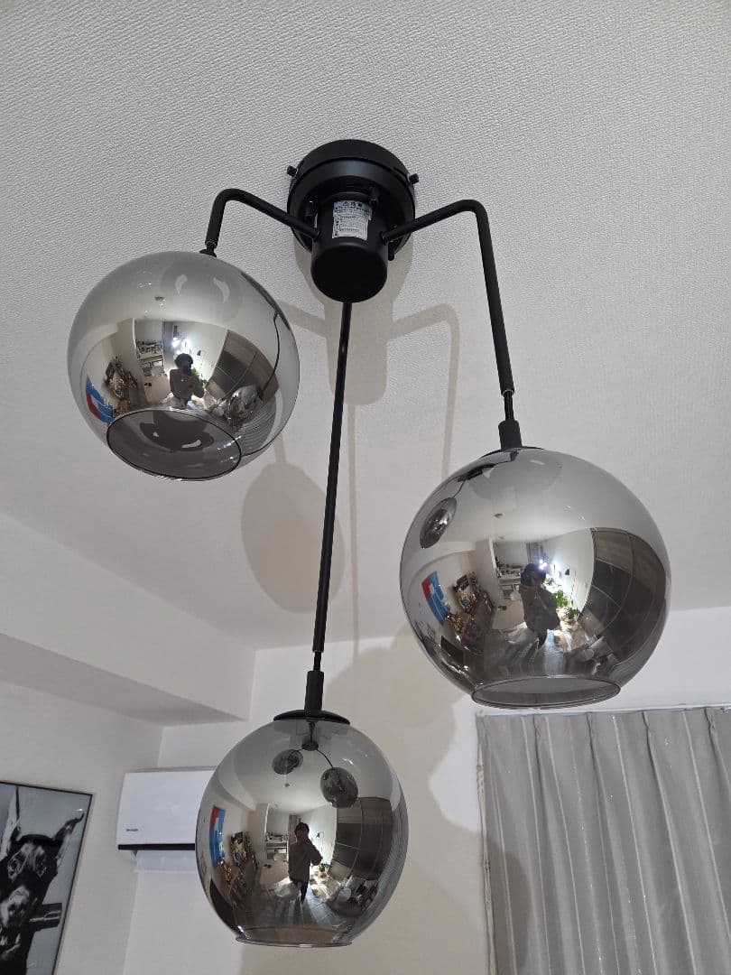 VERRE 3T グレー ペンダントライト　LED電球付き