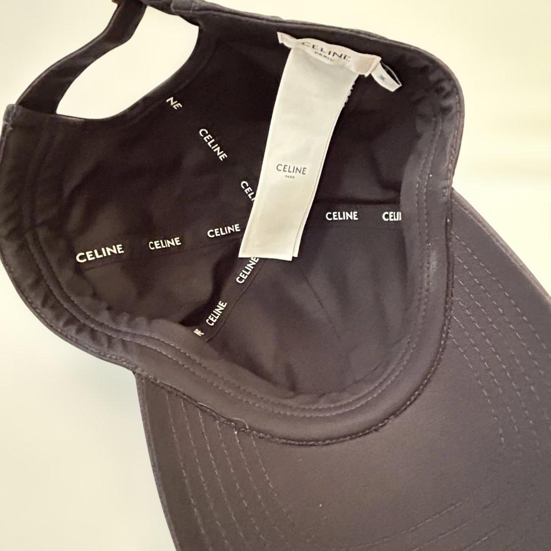 【未使用】CELINE ブラック ベースボールキャップ M
