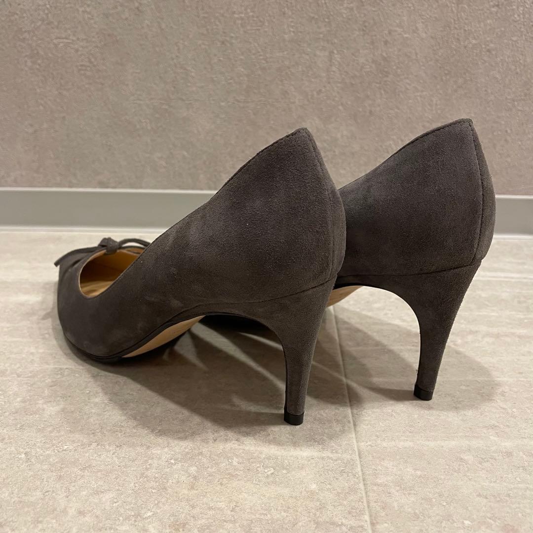 セルジオロッシ スエードパンプス 7.5cmヒール グレー 24cm