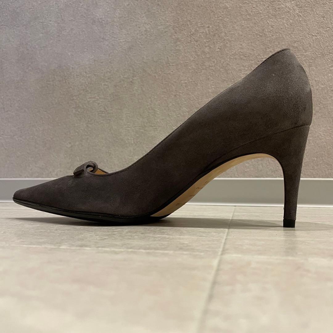 セルジオロッシ スエードパンプス 7.5cmヒール グレー 24cm