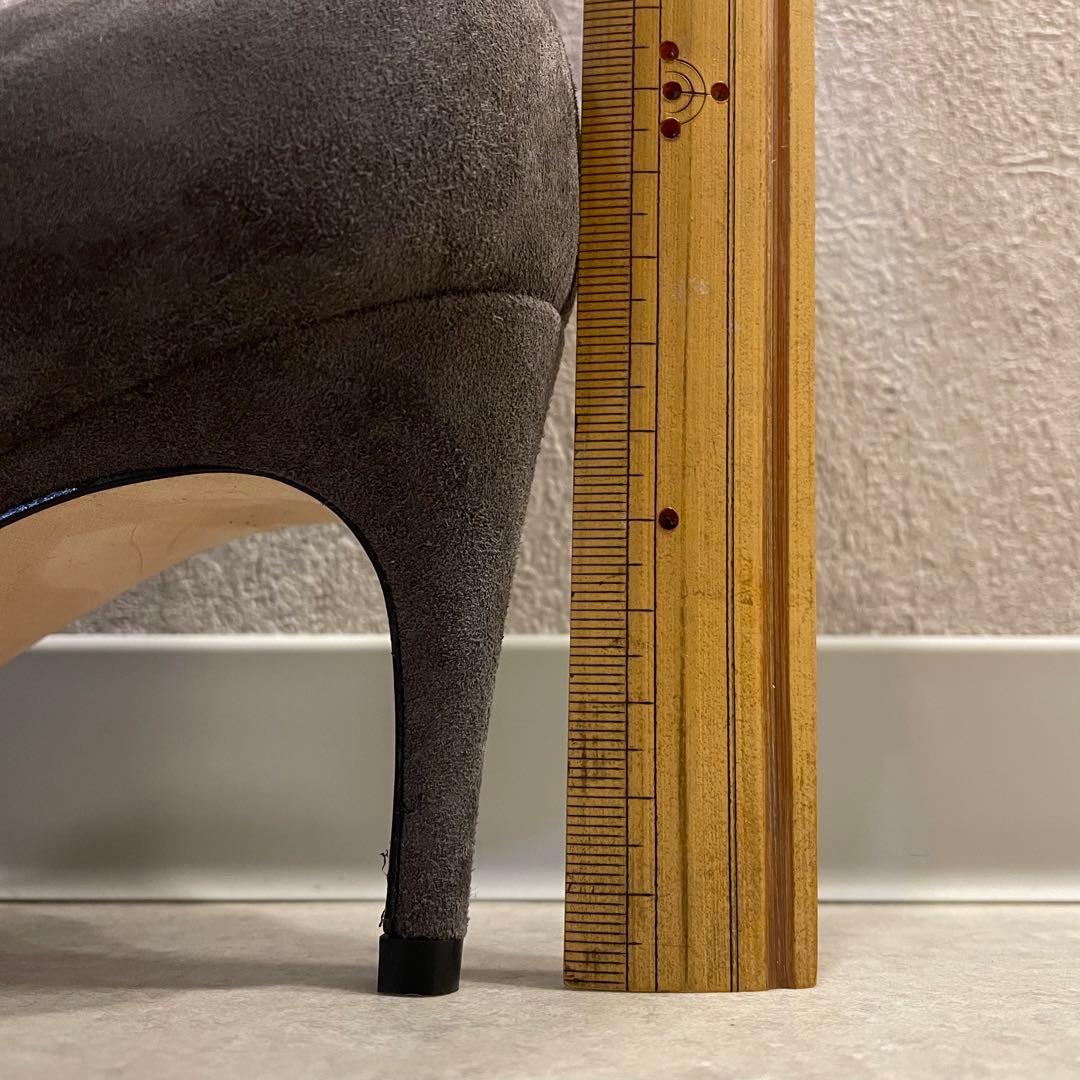 セルジオロッシ スエードパンプス 7.5cmヒール グレー 24cm