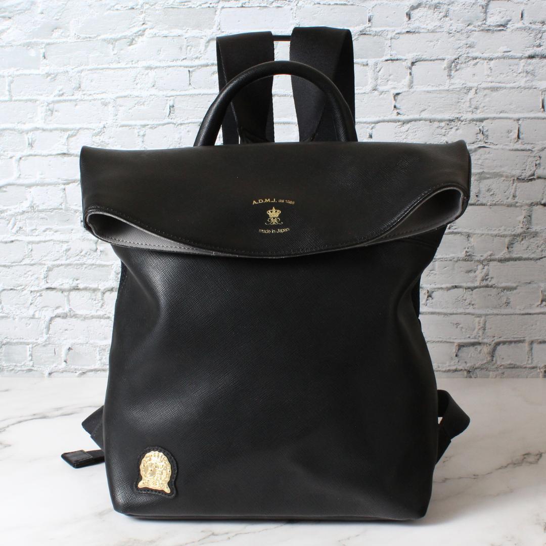 ✨未使用級✨ ADMJ リュック バックパック シュリンク レザー ブラック