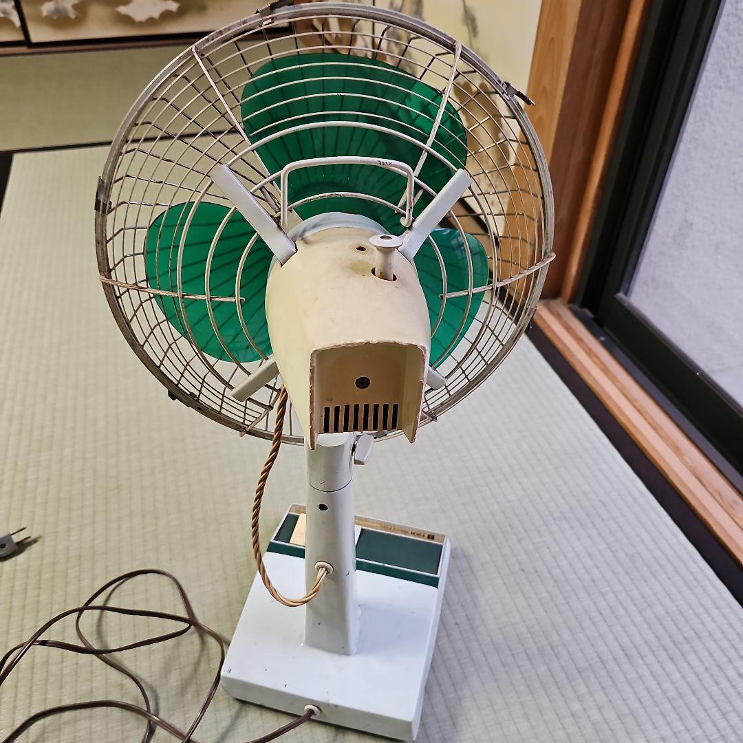昭和レトロ/1970年代後半】希少リビング扇風機FUJI Silent Fan緑