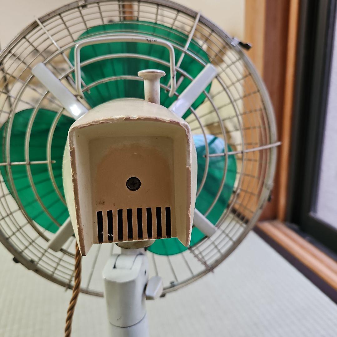 昭和レトロ/1970年代後半】希少リビング扇風機FUJI Silent Fan緑