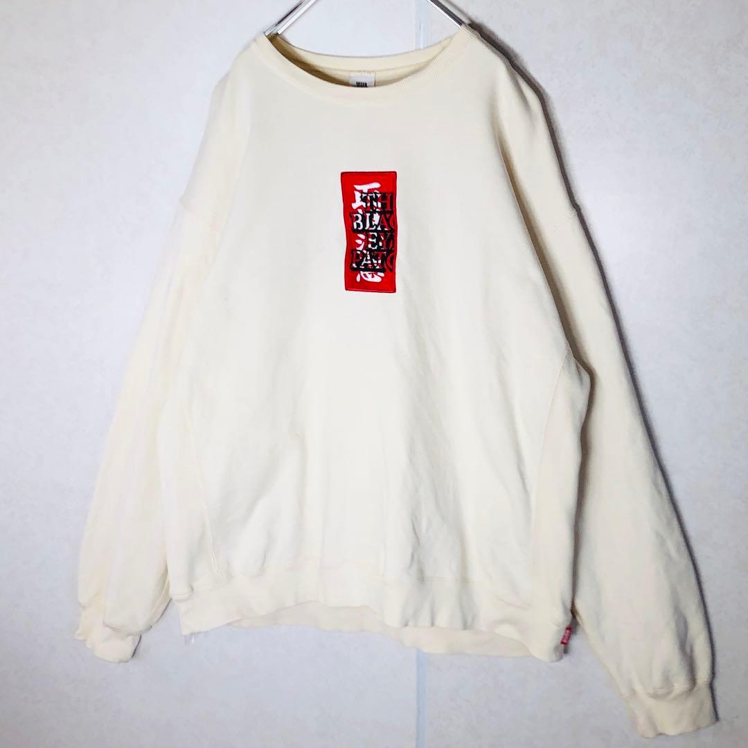 【希少XLサイズ】ブラックアイパッチ センター刺繍ロゴ スウェット 取扱注意