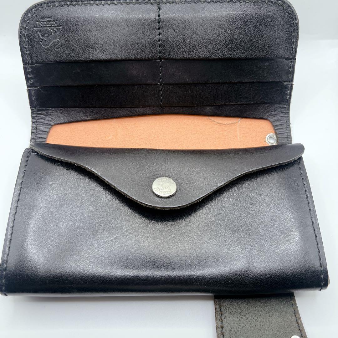 ALZUNI アルズニ 桜 カットワーク レザー ロングウォレット コンチョ