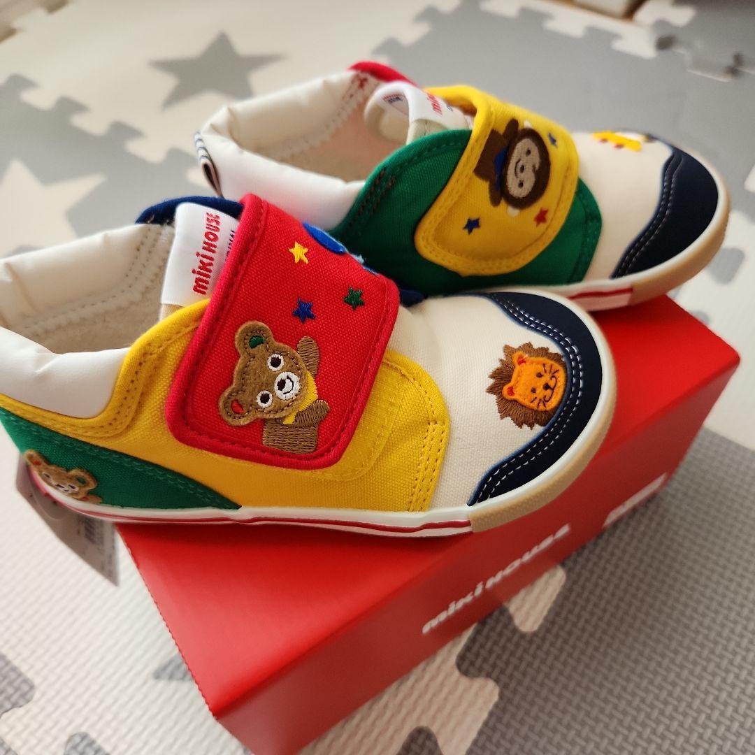 【新品•タグ付き・現行品】　ミキハウス　スニーカー マルチカラー 15.5cm