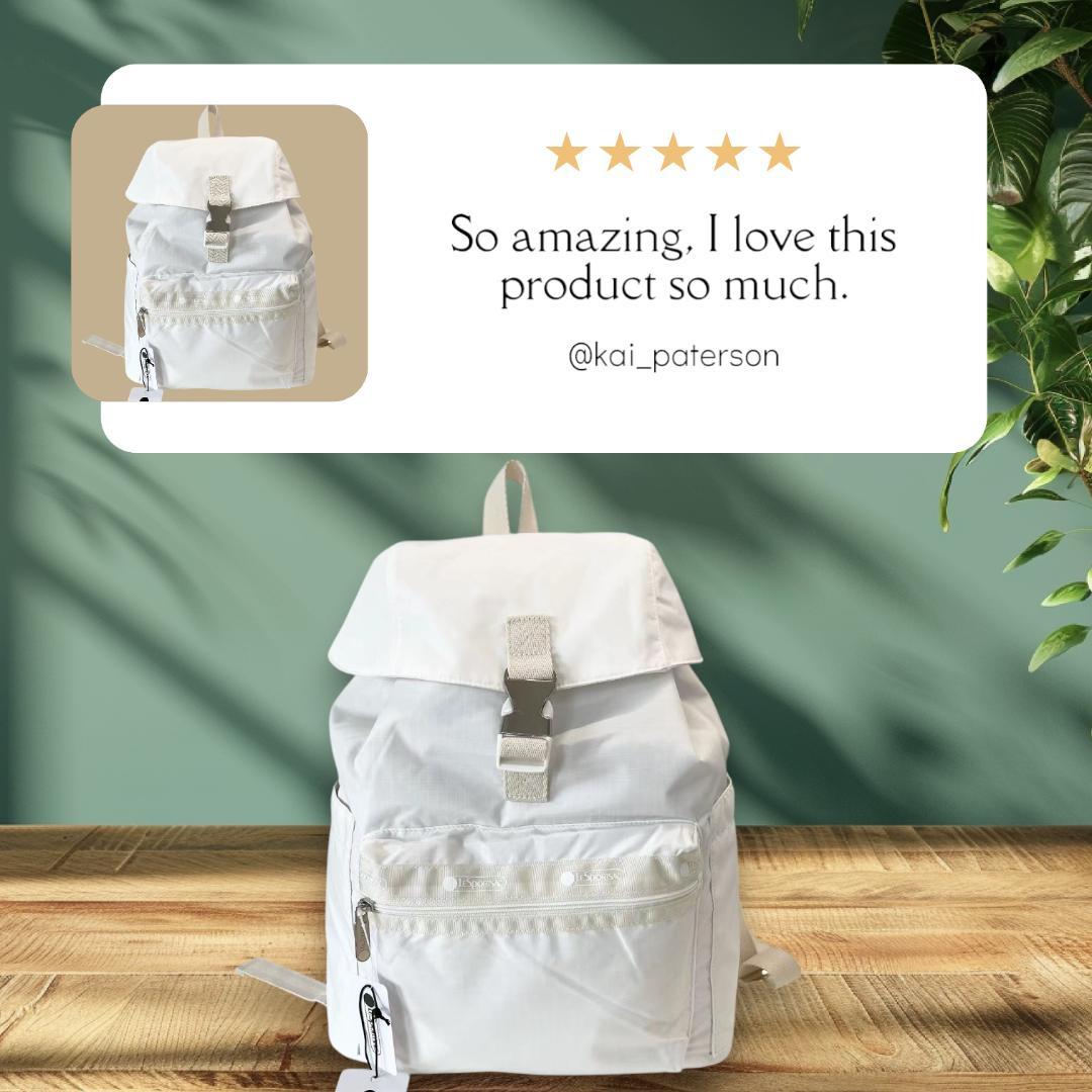 レスポートサック 神崎恵 ホワイト リュック バックパック