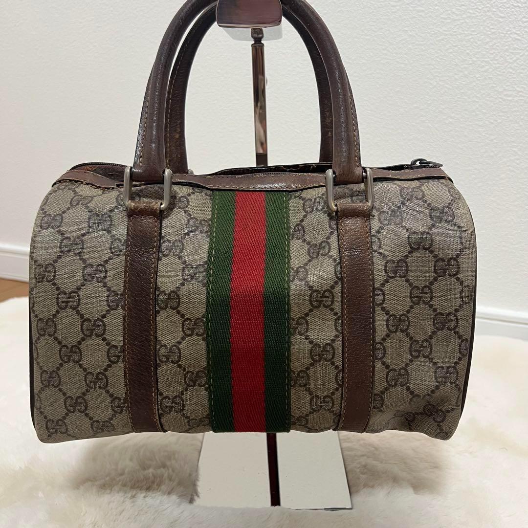【ジャンク品】GUCCI　グッチ ヴィンテージ シェリーライン ボストン