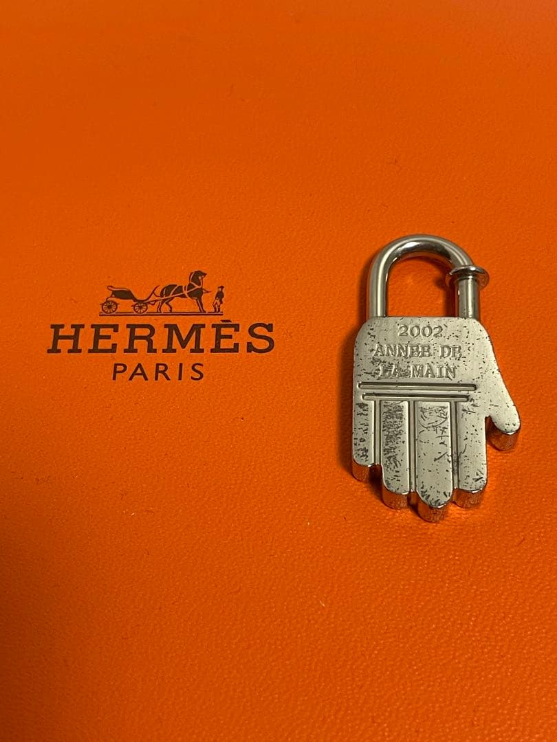 【希少2002】14 HERMES エルメス　カデナ　ハンド　シルバー