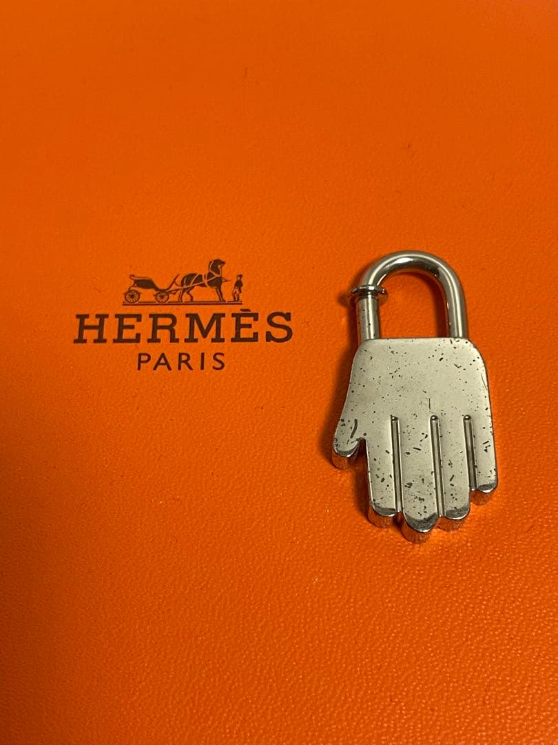 【希少2002】14 HERMES エルメス　カデナ　ハンド　シルバー