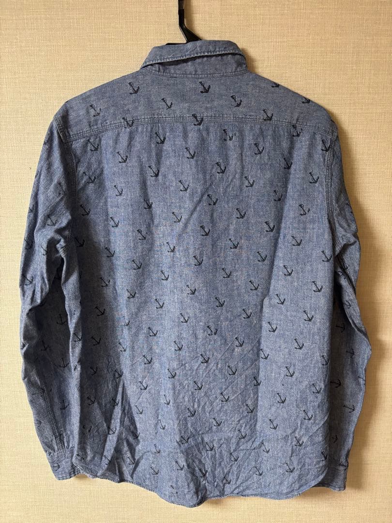 RRL●碇柄●アンカー●シャンブレー●インディゴ●シャツ●貴重●ダブルアールエル