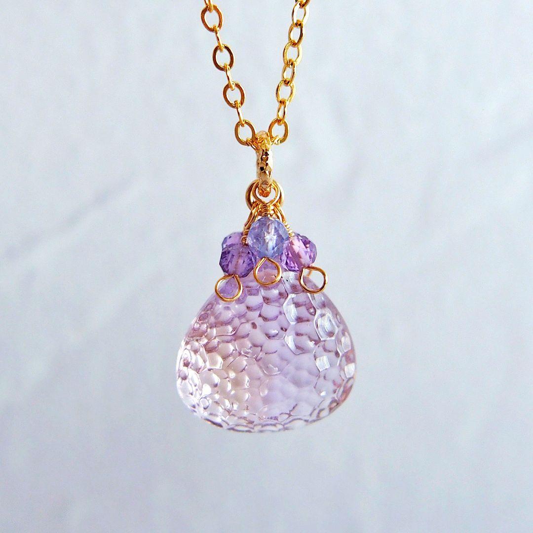 Kaya　アメトリン　ハニカムカービング　チャーム　14kgf　他3点