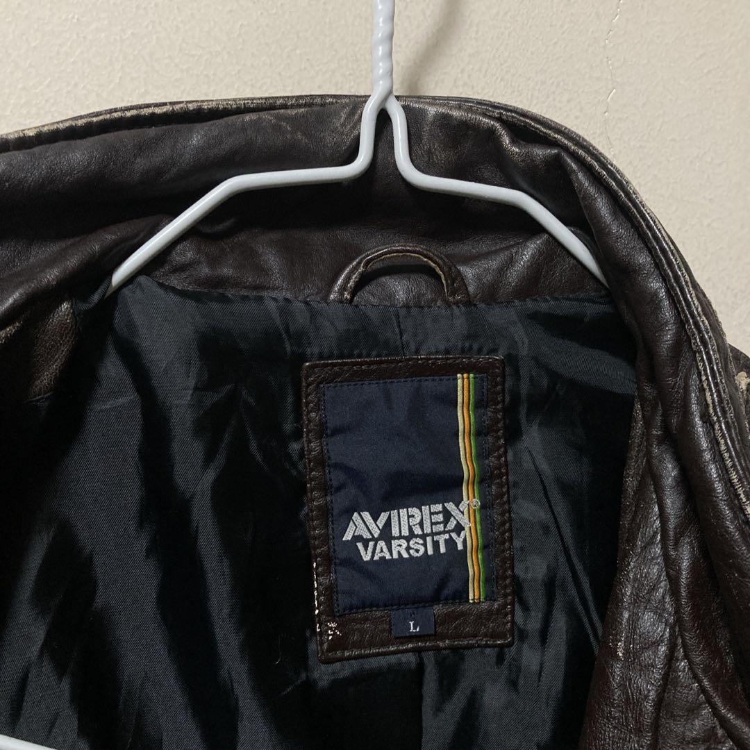 33Y251229G AVIREX M-65 レザージャケット