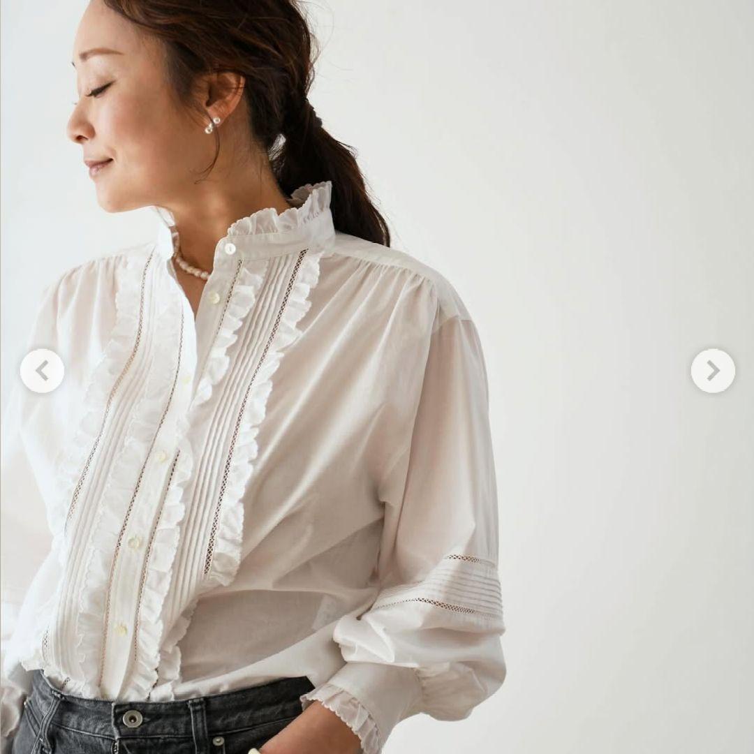 ★まさみ‼️✿ハグオーワー✚クロス&クロス長袖ピンタックブラウス