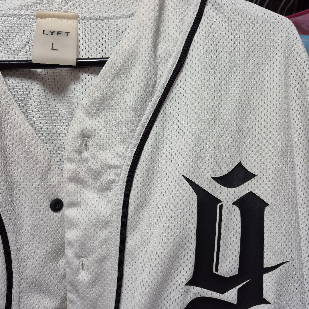 LYFT メッシュ半袖　ベースボールシャツ Lサイズ