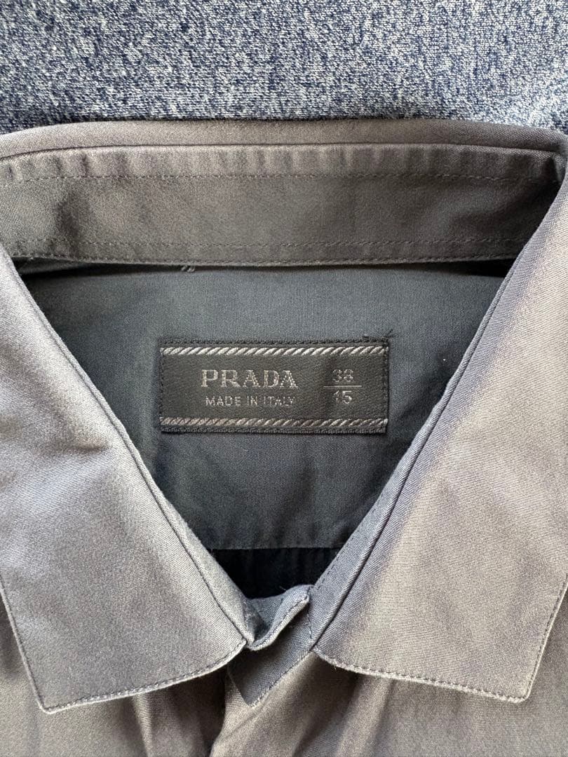 プラダメンズ　バイカラーシャツ