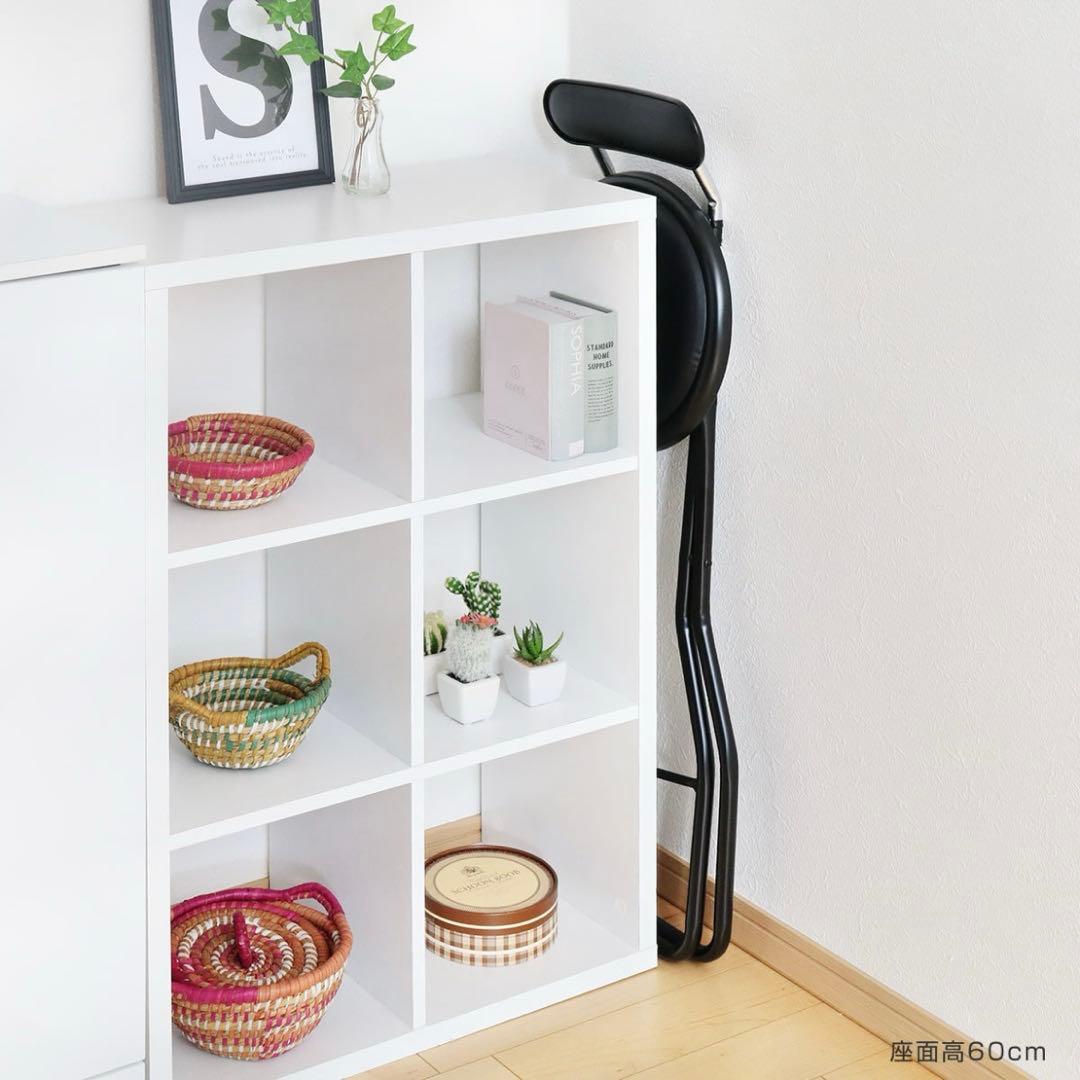 折りたたみ椅子 キャプテンチェア ハイタイプ　カウンターチェア　2脚セット