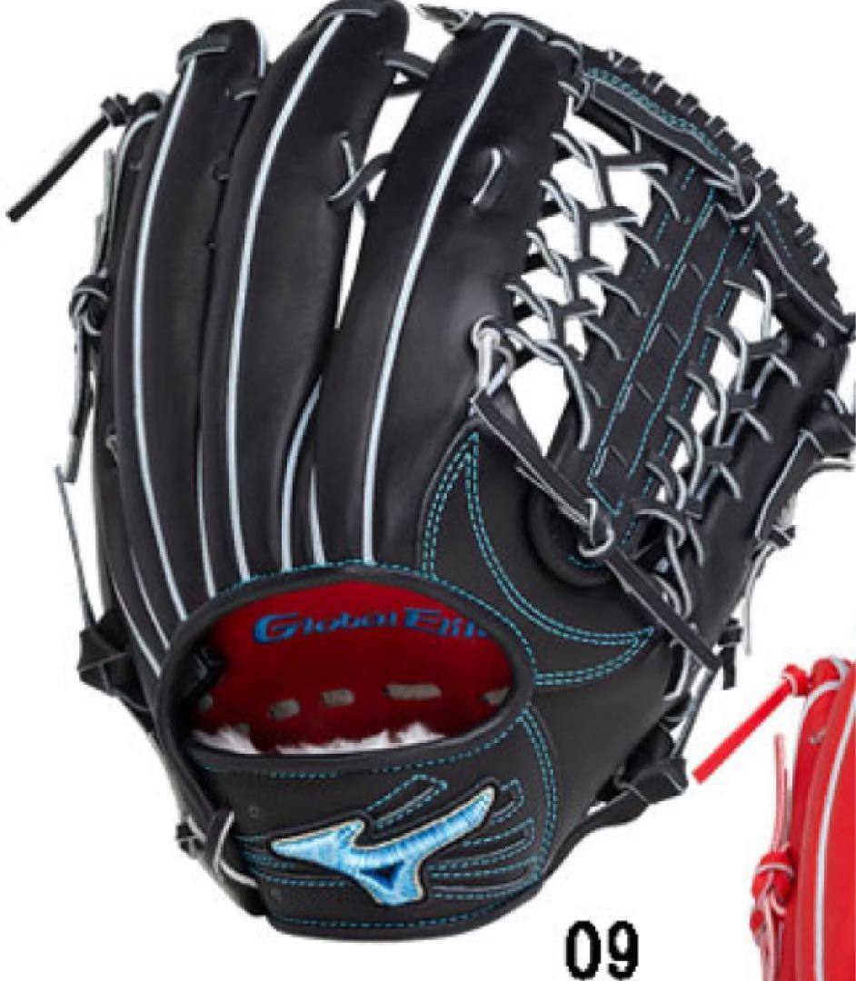 ※ ミズノ軟式グローブ 上林型 外野手用 18N 1AJGR25307 ブラック