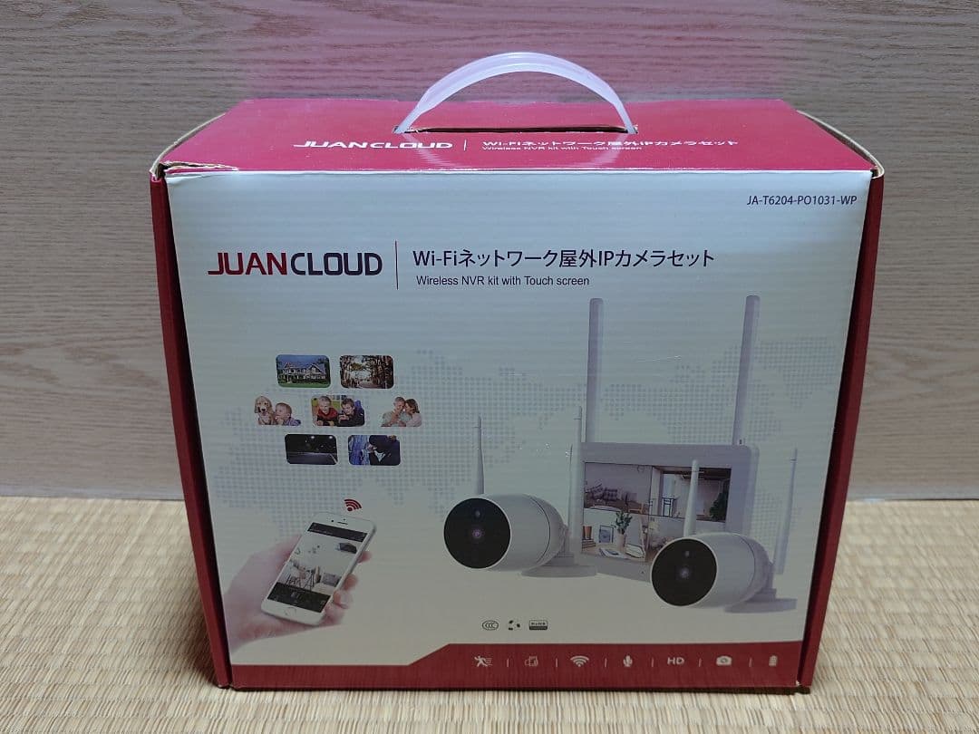 JUANCLOUD IPカメラ2台、モニター1台、台座5台セット