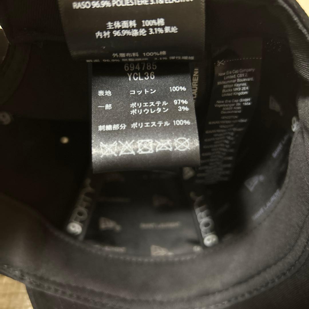 サンローランパリ　キャップ　ブラック　694785
