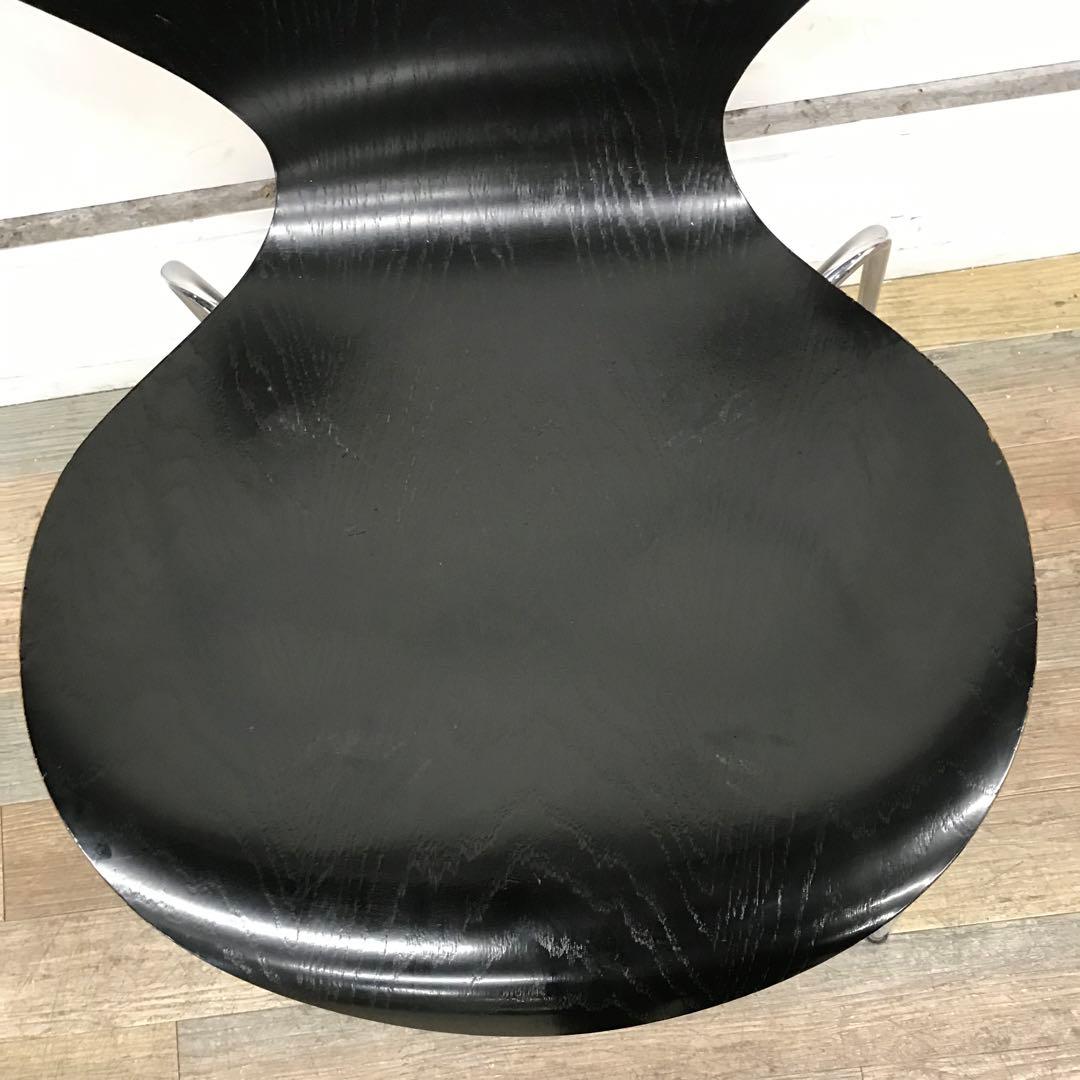 【訳あり・傷多数】 FRITZ HANSEN　セブンチェア　ブラック系　③