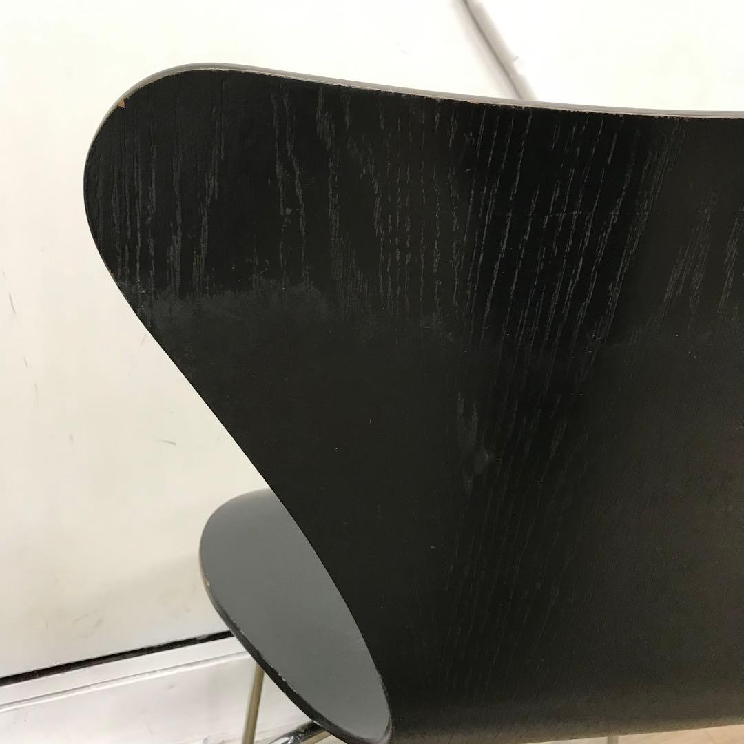 【訳あり・傷多数】 FRITZ HANSEN　セブンチェア　ブラック系　③