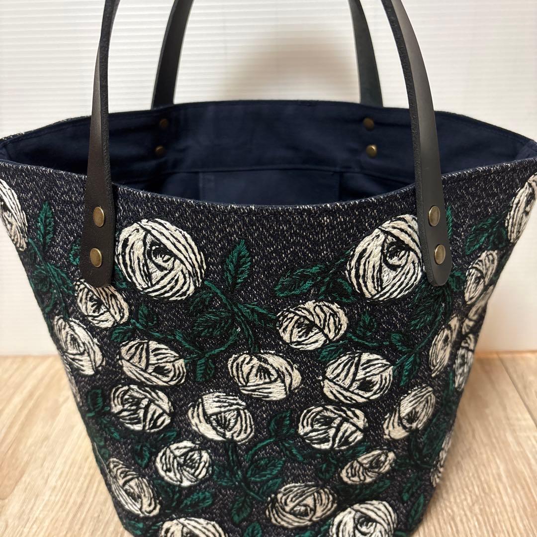 ハンドメイド　マルシェトートバッグ　ミナペルホネン　rosy