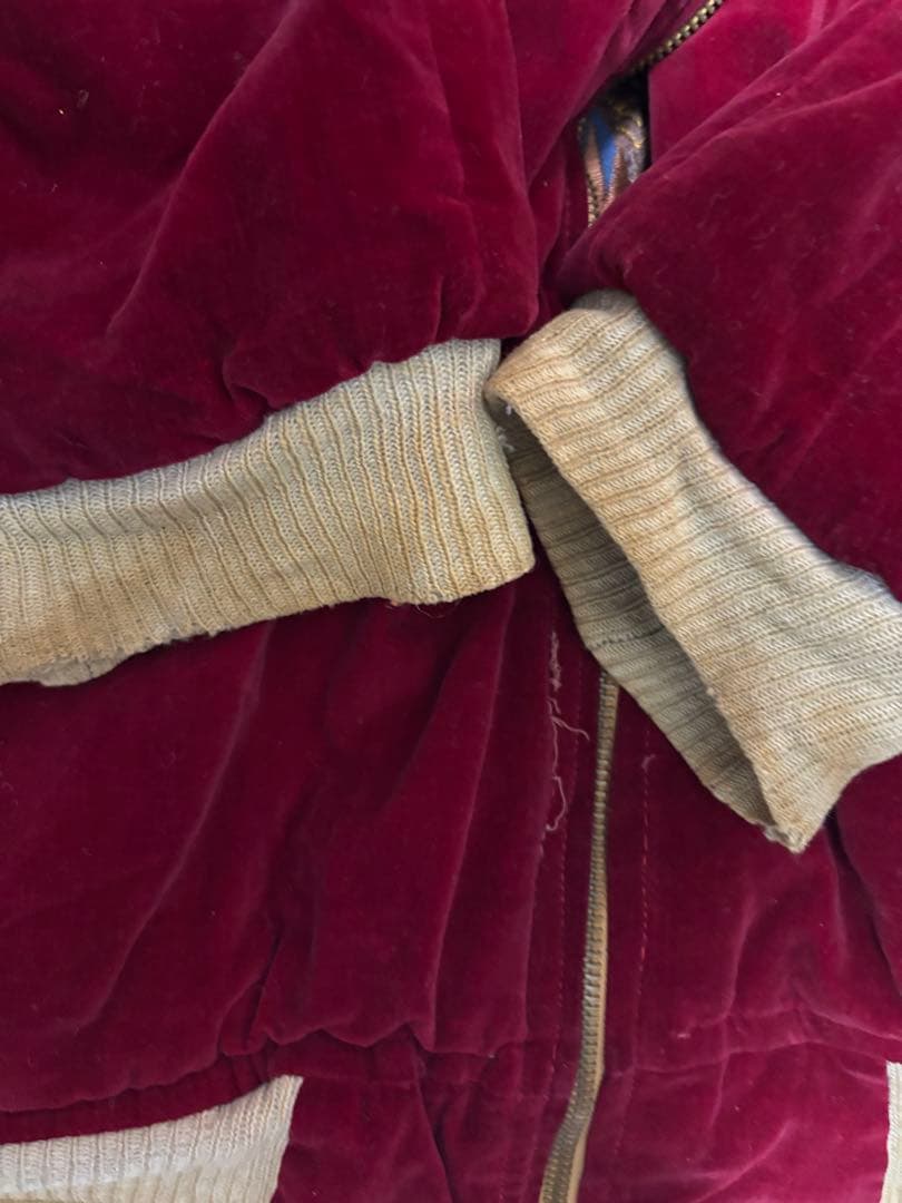 50s 60s ビンテージスカジャン ワインレッド 虎刺繍