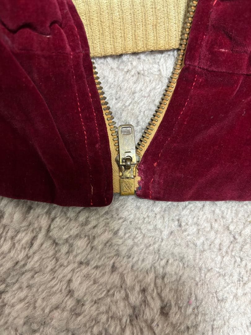 50s 60s ビンテージスカジャン ワインレッド 虎刺繍