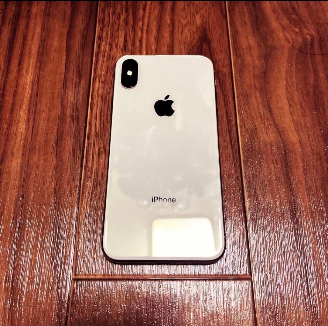 【美品】Apple iPhone X 256GB シルバー simフリー