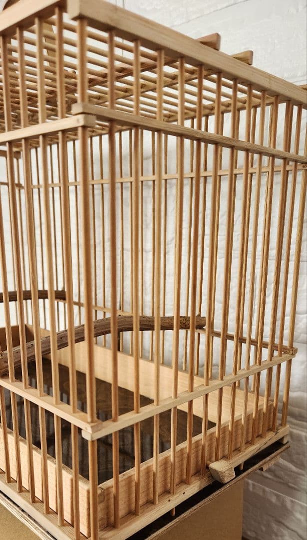 ◯～か ☆竹製☆ 持ち手付き 手作り鳥かご