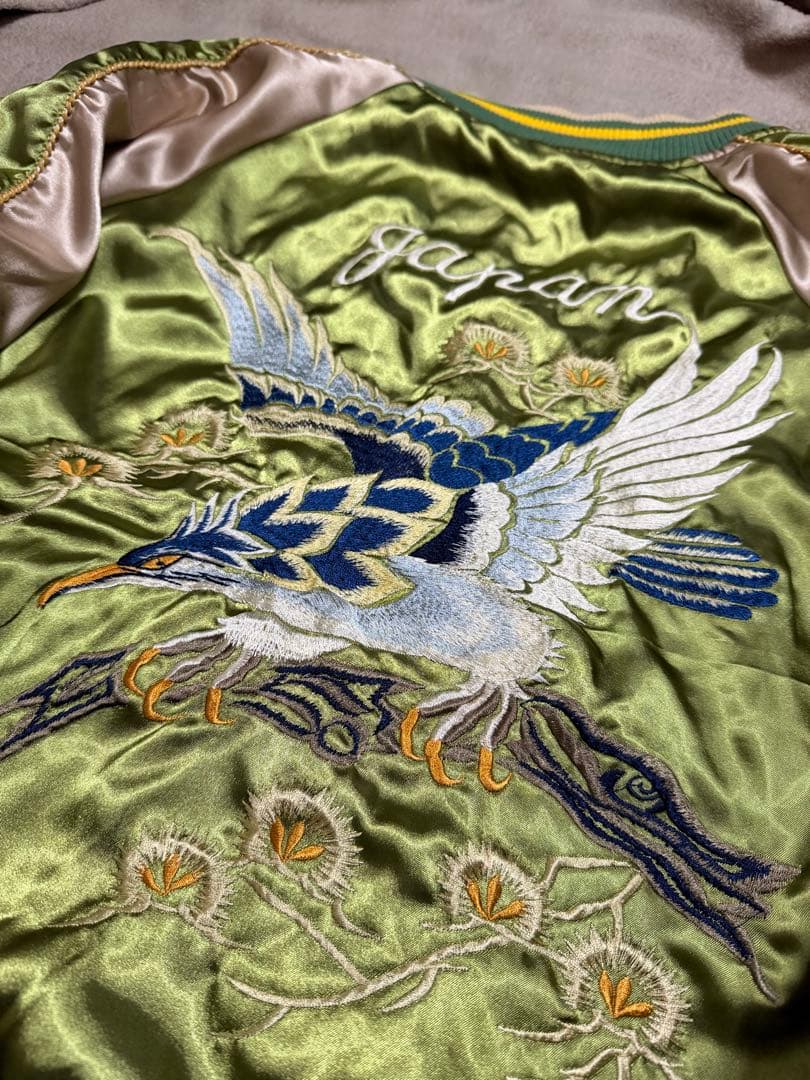 90s vintage 別珍 ２面用 ワシ 龍 日本 スカジャン unisex