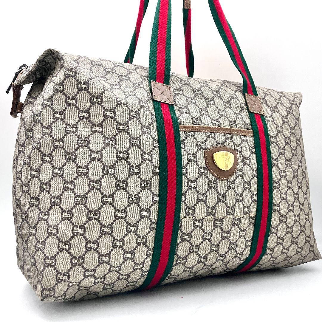美品✨️グッチ 3028 GGスプリーム トートバッグ ボストン シェリーライン