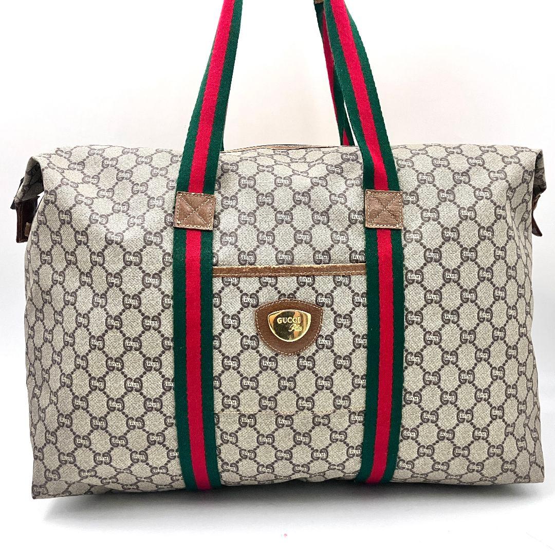 美品✨️グッチ 3028 GGスプリーム トートバッグ ボストン シェリーライン