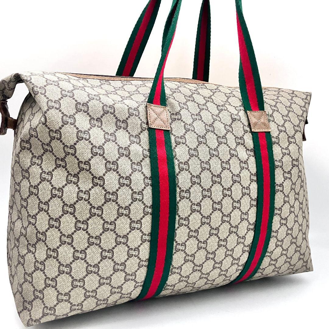 美品✨️グッチ 3028 GGスプリーム トートバッグ ボストン シェリーライン