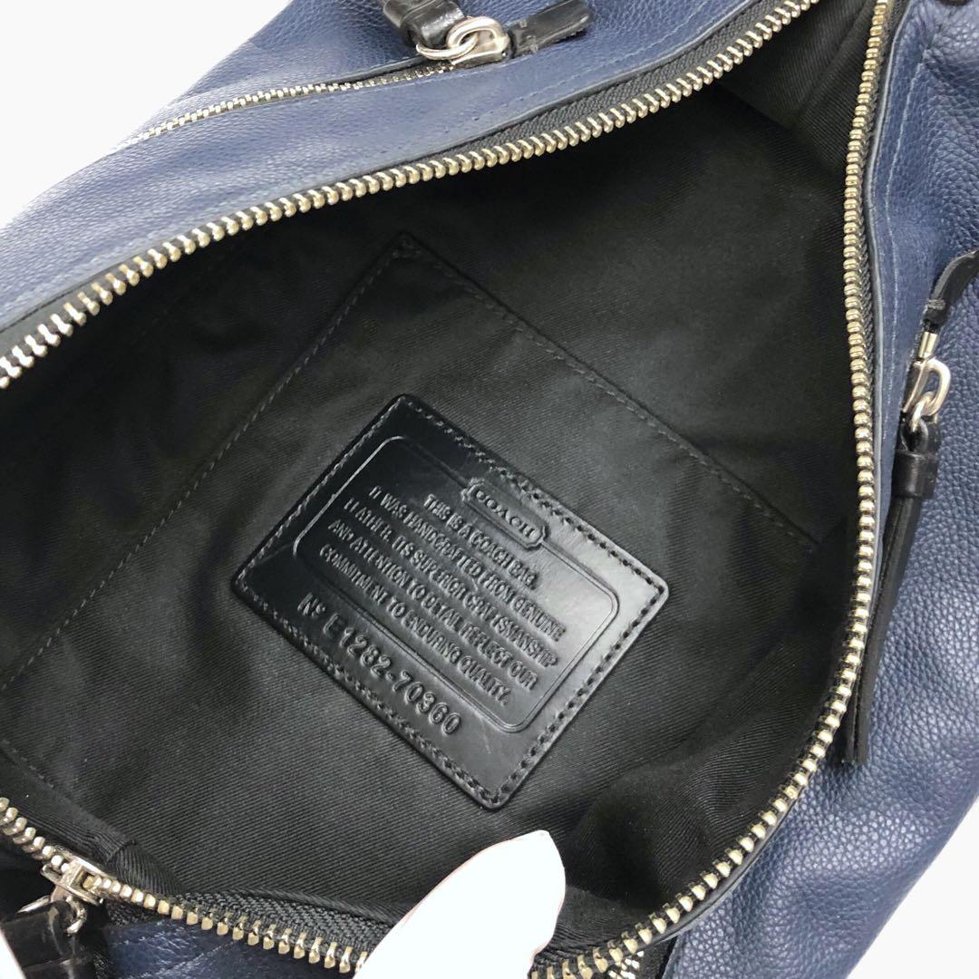 美品 COACH コーチ 70360 レザー ボディバッグ メンズ