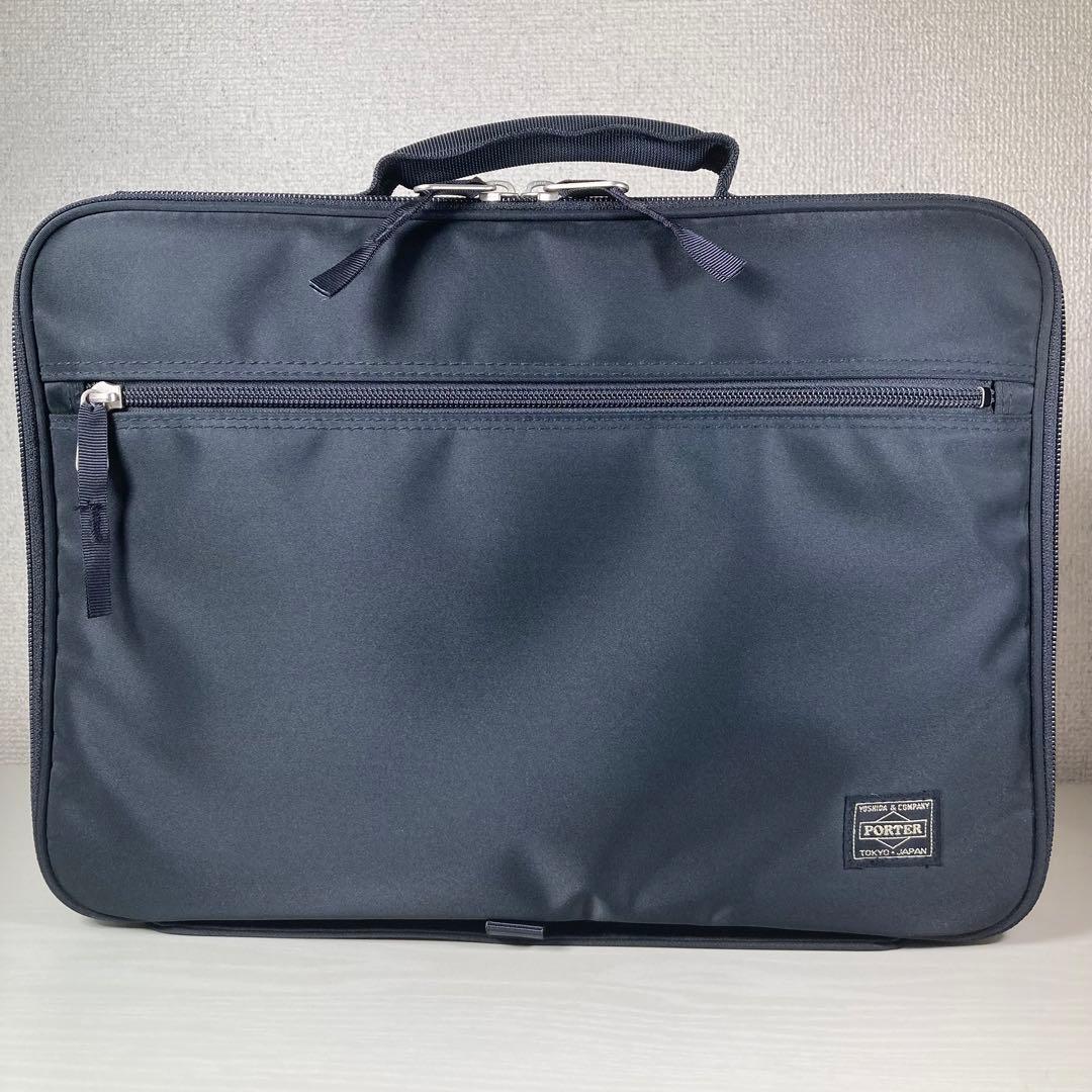 未使用に近い POTER ポーター ブリーフケース ビジネスバッグ ナイロン 黒