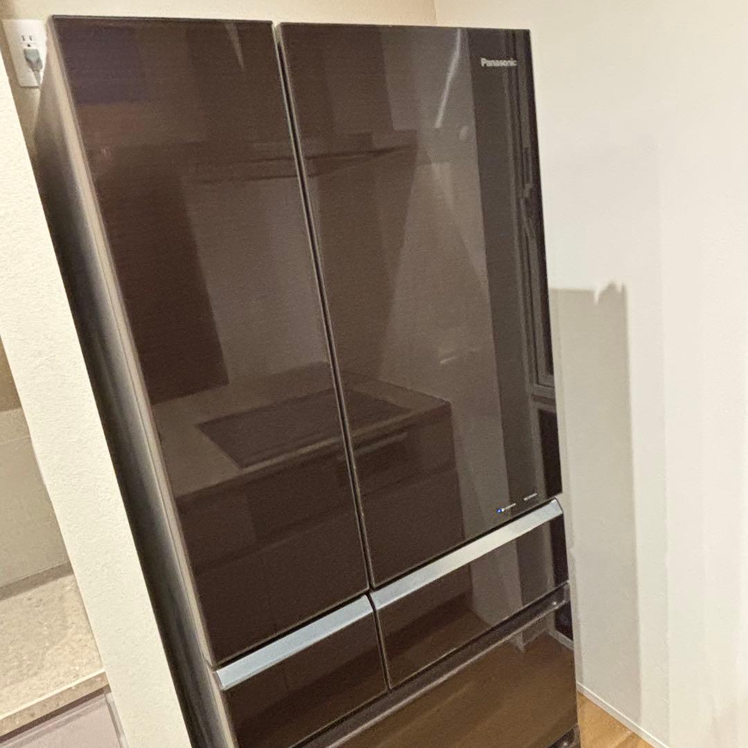 3/28まで出品　送料込　6ドア冷蔵庫 470L ブラウン　470l-500l