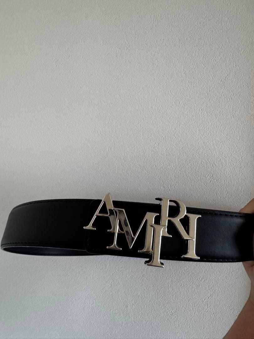 AMIRI 黒 ベルト 46/115