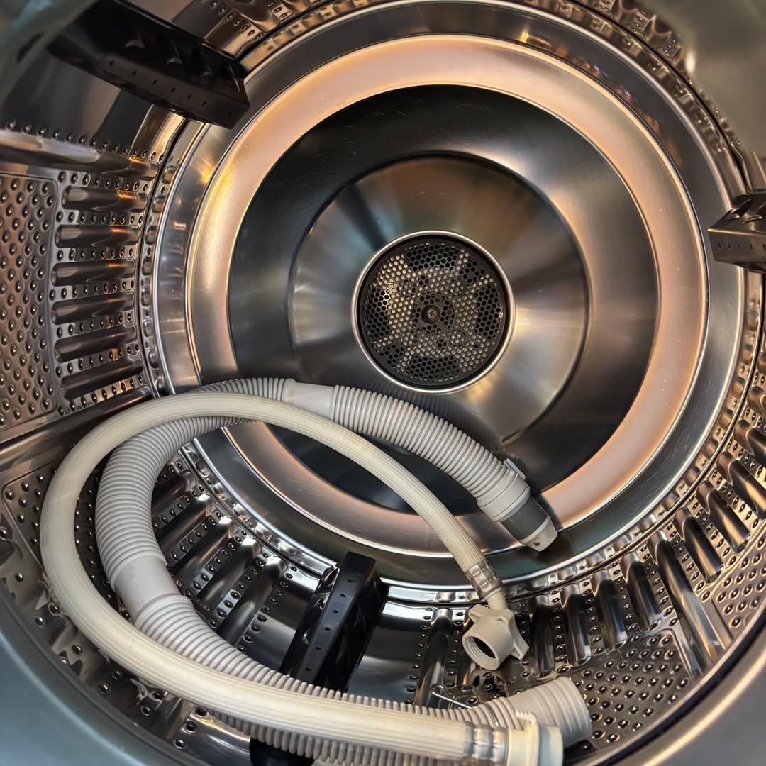 77⭕️設置無料　ドラム式洗濯機　SHARP　11キロ　安い　左開　中古　綺麗