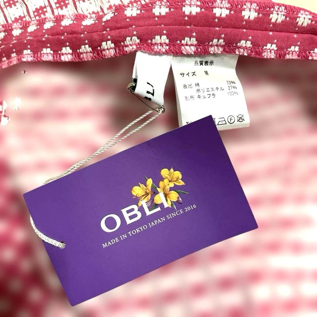 新品未使用OBLIフラワージャガードフレアスカート