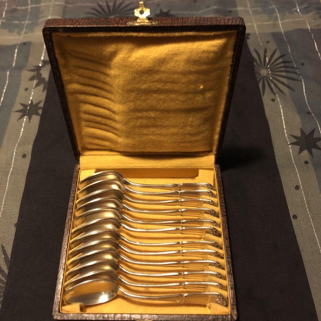 専用フランスアンティーク　箱付スプーン　12本セット　フランスアンティーク