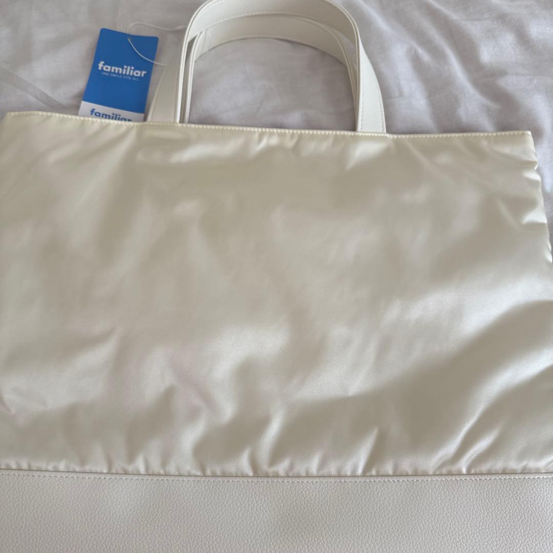 【新品未使用タグ付き】ファミリア✖️bibiy レッスンバッグ　赤系チェック