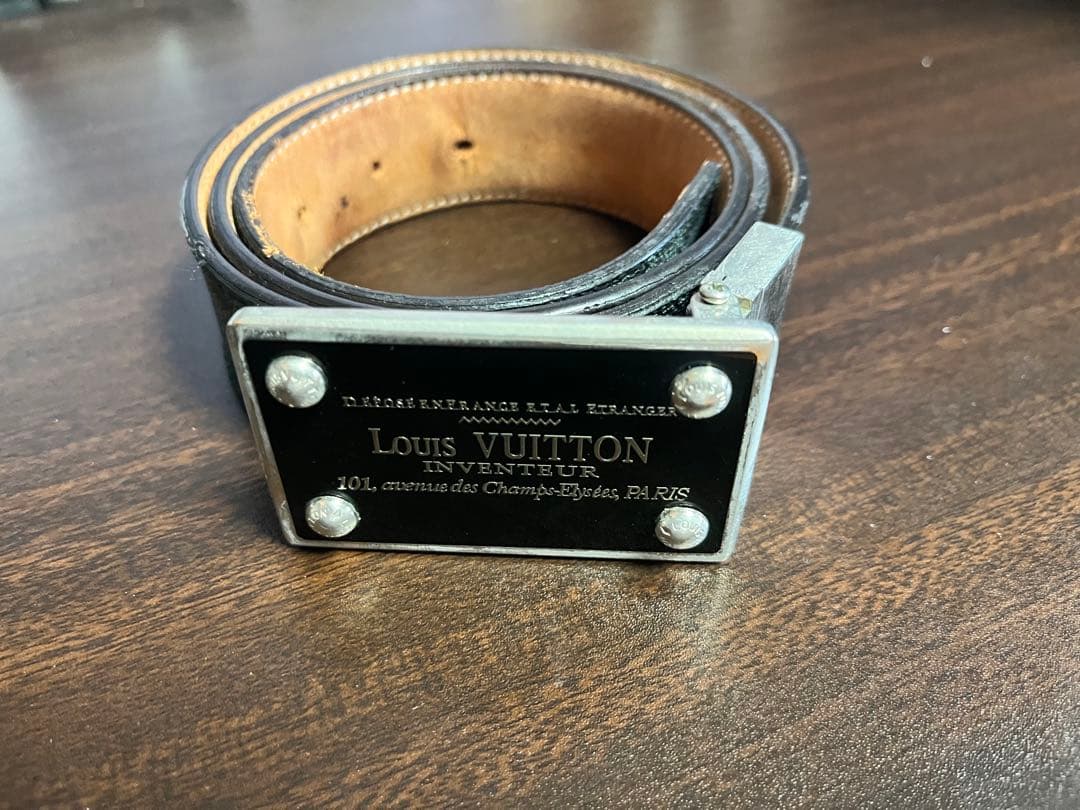 ルイヴィトン ベルト ブラック ダミエ リバーシブル