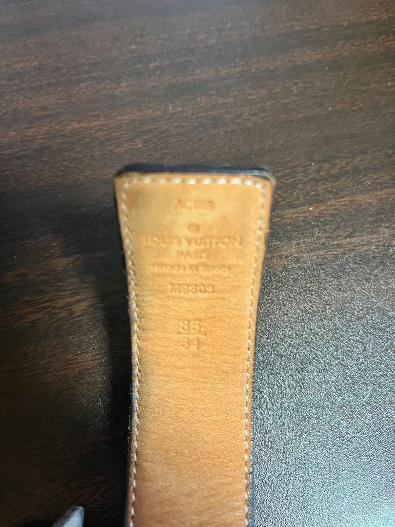 ルイヴィトン ベルト ブラック ダミエ リバーシブル