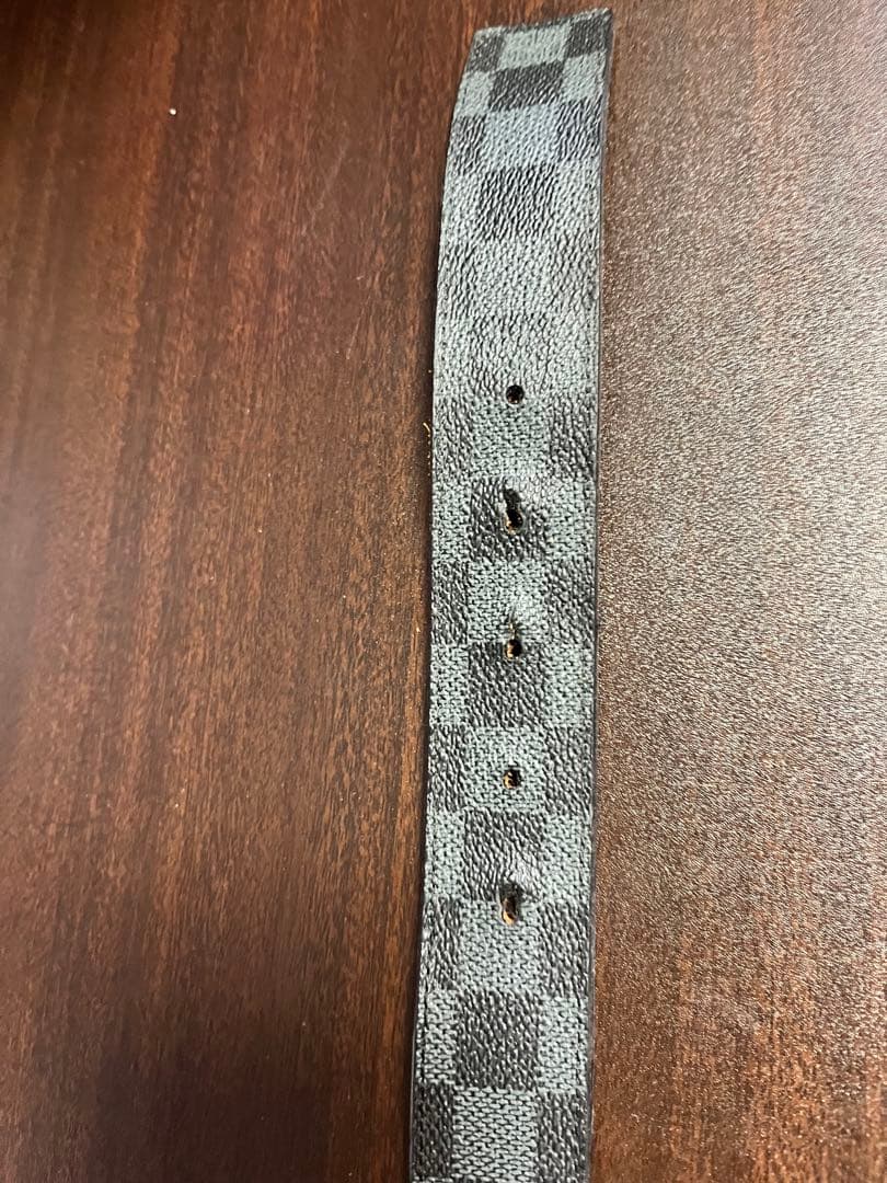 ルイヴィトン ベルト ブラック ダミエ リバーシブル